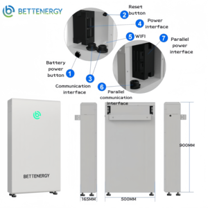 ระบบกักเก็บพลังงานภายในบ้าน 48V/51.2V แบตเตอรี่ลิเธียม Lifepo4 10kWh 16kWh 200Ah 314Ah ระบบสำรองไฟฟ้าพลังงานแสงอาทิตย์สำหรับที่อยู่อาศัยแบบออฟกริด - Product Image 3