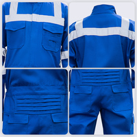 Vêtements de travail en tissu personnalisés Combinaison de travail directe d'usine avec bandes réfléchissantes Combinaisons pour travaux de construction