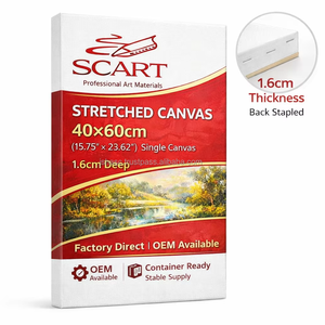 Wholesale 40X60CM Premium Stretched Canvas for Painting,Wooden Frame For Canvas Blank White Canvas Boards For Gouache Painting - Product Image 1