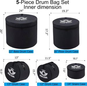 Muestra Gratuita: Bolsa de Transporte para Platillos de 22 Pulgadas, Portátil, Impermeable, con Asa, Gran Protección, a Prueba de Polvo - Product Image 2