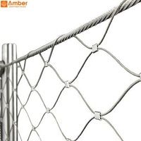 Filet de câble en acier inoxydable flexible de type ferrule, maille tressée haute résistance 304 316 pour enclos d'animaux de zoo et volières