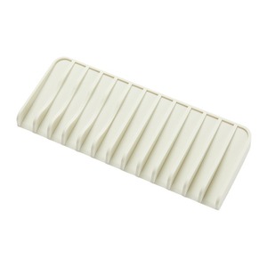 Silicone Soap Dish Rectangular Slate Gray Non Water Accumulating Drainable Sink Mat For Bathroom - Product Image 5