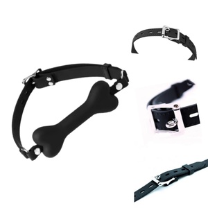 Ava ที่ปิดปากซิลิโคนสีดำสำหรับกระดูกสุนัขอุดปากสำหรับผู้ใหญ่ทาสซาดิสม์ - Product Image 2