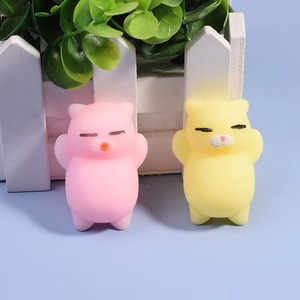 Jouets à presser en TPR Mochi Kawaii en forme d'animaux mignons en gros, jouets anti-stress unisexes pour enfants de 5 à 7 ans - Product Image 2