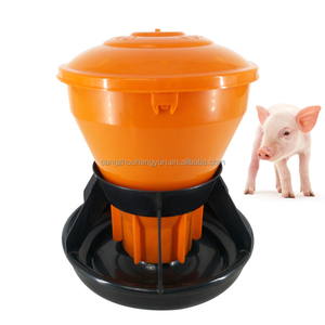 Mangiatoia Automatica Grande in Plastica Arancione per Suini, Alimentatore Automatico per Suinetti - Product Image 1