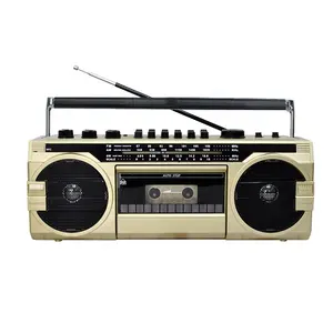 Phong cách retro 3 ban nhạc tap recorder reproductor de cassette player với usb sd khe cắm mp3 đài phát thanh