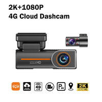 Cámara para Coche 4G LTE con Precio de Fábrica al por Mayor, WDR, GPS, 2K+1080P, Doble Lente, Grabadora de Conducción, WIFI, Caja Negra