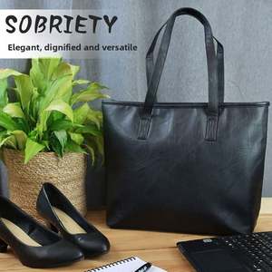 Bolsos de Mano de Cuero Vegano de Alta Calidad, Modernos y Sencillos, con Asa Superior, Gran Capacidad, Bolsos de Hombro para Mujer - Product Image 4