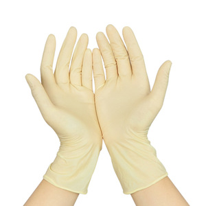 Disposable Latex Gloves Beige Non-Sterile Smooth Full Texture For Factory Use Dust Free Protection - Product Image 2