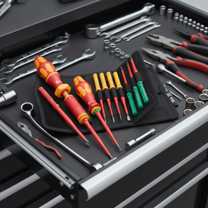 Juego <span class=keywords><strong>de</strong></span> Destornilladores y Llaves Dinamométricas con Aislamiento VDE <span class=keywords><strong>de</strong></span> 16 Piezas Wera: Herramientas Totalmente Aisladas para Trabajos Eléctricos <span class=keywords><strong>de</strong></span> 1000V con Bolsa Enrollable - Product Image 3