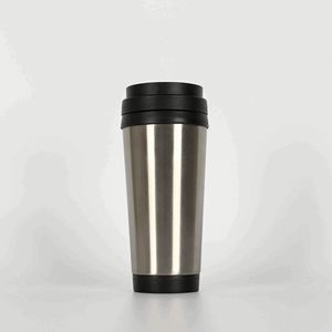 Modern Stainless Steel <b>Double</b> <b>Walled</b> Contemporary Travel <b>Mug</b> - Product Image 2