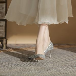Zapatos de Tacón de Aguja Cerrados y Puntiagudos para Mujer, con Correa en el Tobillo, Impermeables, de Cuero Genuino, Elegantes y Sensuales, Antideslizantes, Ideales para Bodas - Product Image 6