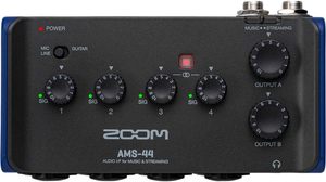 อินเทอร์เฟซเสียง USB รุ่น Zoom AMS-44 สำหรับนักดนตรีและพอดแคสต์ 4 อินพุต 4 เอาต์พุต พร้อมฟังก์ชั่น <span class=keywords><strong>Loopback</strong></span>, Direct Monitoring และ Bus-Powered สำหรับการบันทึกเสียง - Product Image 5