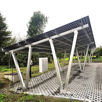 Structure de carport photovoltaïque en aluminium à 15 panneaux sur mesure, montage rapide, abri de stationnement au sol