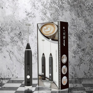 Mousseur à lait électrique sans fil 1 pièce avec chargement USB, mini-mélangeur portatif pour café, cappuccino, crème, 3 vitesses - Product Image 3
