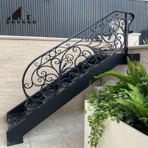 <span class=keywords><strong>Escalier</strong></span> en fer forgé droit <span class=keywords><strong>de</strong></span> style vintage élégant QUYANG pour villa, jardin et aménagement extérieur - Product Image 1