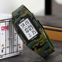 Skmei 2321 grosir Jam Tangan hitam baru Jam Tangan Digital layar Led kustom Logo persegi Relojes wajah Jam Tangan uniseks