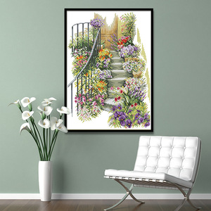 DIY 11CT 14CT 수공예 천 풍경 크로스 스티치 패턴 벽걸이용, 크로스 스티치 자수 키트 바느질 - Product Image 3