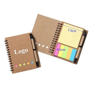 Bloc de Notas Personalizado con Logotipo, Bloc de Notas Multifuncional Combinado, Cuaderno Promocional de Papel Kraft con Bolígrafo - Product Image 1