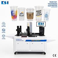 Imprimante numérique UV à passage unique CSJ-G502C pour gobelets en plastique jetables personnalisés, impression de gobelets en PET et de bouteilles en HDPE