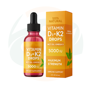 Gocce di Vitamina Naturale OEM Top Healthy 100% Pure Vitamina <span class=keywords><strong>D3</strong></span> K2 per Ossa Forti Gocce di Vitamina <span class=keywords><strong>D3</strong></span> K2 Liquida - Product Image 2