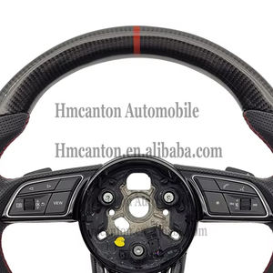 Cuero perforado de fibra de carbono mejorado de mano de obra fina de alta calidad para volante Audi S3 8V S4 S5 B9 RS3 RS4 RS5 - Product Image 5