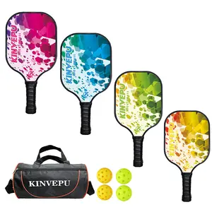 Fabrication multicolore de haute qualité Usapa Standard pagaie de pickleball en Fiber de carbone promotionnelle impression UV raquette de pickleball