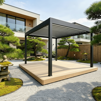 Pergola de jardin en aluminium sur mesure, réglable, pour terrasse, jardin, piscine, extérieur, résistante aux intempéries et aux UV