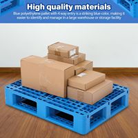 Palette en plastique à haute capacité de charge, surface grillagée facile à nettoyer, palette en plastique industrielle pour chariot élévateur, pour le transport de marchandises en usine