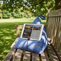 Oreiller de lecture triangulaire portable et fonctionnel avec support de téléphone personnalisé pour les lecteurs, support pour tablette et iPad, oreiller de lecture