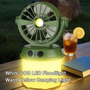 Linterna de Camping <span class=keywords><strong>con</strong></span> energía <span class=keywords><strong>Solar</strong></span> 1800mAh <span class=keywords><strong>Luz</strong></span> <span class=keywords><strong>solar</strong></span> Ventilador eléctrico de energía de carga 4 modos USB Foco amarillo cálido Lámpara de tienda de campaña - Product Image 2
