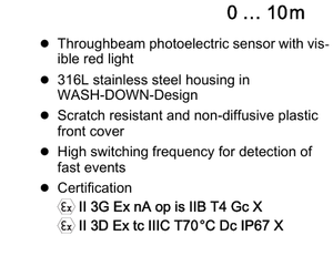 Sensor Fotoeléctrico de Barrera Leuze LSSR 55,300-S12 Ex 50135419 a Prueba de Explosiones para la Industria Química y Petroquímica - Product Image 3