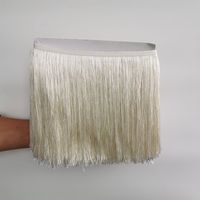 Chaîne de franges brillante en polyester de 20 cm (8 pouces) pour robe de danse - Vente en gros