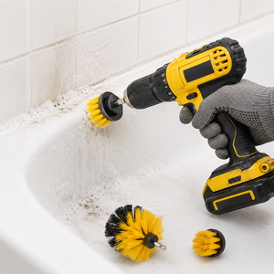 3PCS <strong>Power</strong> Scrubber Drill Cleaning <strong>Brushes</strong> Set Cleaning Tile Floor Toilet Kitchen Car Interior Sofa Drill Cleaning <strong>Brush</strong> - Product Image 5