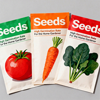 Sacs d'emballage pour graines de qualité alimentaire, imprimés sur mesure, durables, avec impression rotogravure, à trois soudures latérales, type pochette stand-up