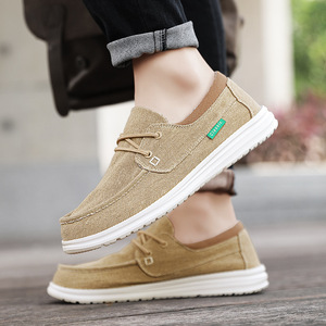 Baskets en toile rétro pour hommes, simples, à fermeture à lacets, résistantes à l'usure, légères, antidérapantes - Product Image 2