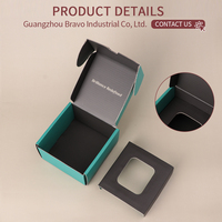 Boîte d'expédition en carton ondulé turquoise personnalisée Bravo Packaging, écologique, imprimée, pour l'emballage de produits cosmétiques et de beauté