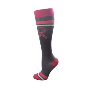 2025 genou chaussettes hautes personnalisé respirant mode rose arc femmes Compression <span class=keywords><strong>bas</strong></span> <span class=keywords><strong>Nylon</strong></span> sport course genou chaussettes hautes - Product Image 5