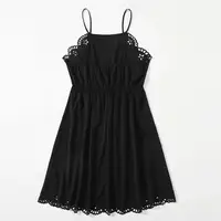 Sexy Night Dress Spaghetti Dây Đeo Cổ Vuông Diềm XẾP EO Knit Cotton A Line Backless Midi Sexy Ngủ Dresses Đối Với Phụ Nữ