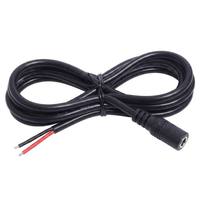 Câble d'extension d'alimentation SHAN WEI de haute qualité en cuivre PVC DC 5,5*2,1 mm, prise femelle à extrémité ouverte, 30V, 2 conducteurs, 5521