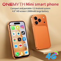 Mini Teléfono Inteligente A18 Pro de 4.0 Pulgadas con Sistema Android 12, Batería de 2000 mAh, 4G, Doble SIM, Teléfono Móvil Compacto y Ligero para Viajes