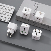 Adaptateur de voyage universel pour prise murale, convertisseur de prise électrique 2500W 10A, ignifuge, PC et cuivre, compatible US AU UK EU