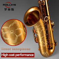 Musical Instruments High F#Bb Brass Material Key Golden Lacquer 9902 Woodwind Instrument Tenor Saxophone