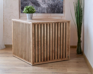 Cama y Jaula para <span class=keywords><strong>Perro</strong></span> de Bambú Moderna para Interiores, Mueble Rectangular para Sala de Estar, <span class=keywords><strong>Casa</strong></span> para Mascotas Ecológica y Personalizable - Product Image 3