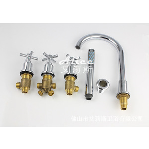 OEM Five Piece Brass Bathtub Faucet <b>Set</b> Chrome Curved Mixer Tap With Shower <b>Spray</b> For Bathroom - Product Image 3