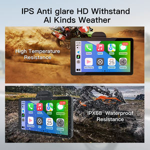 Écran de Navigation GPS Carplay <span class=keywords><strong>Moto</strong></span> Carabc avec Dashcam et Caméra 6 Pouces Étanche IPX7 IP68, Affichage Tactile <span class=keywords><strong>Moto</strong></span> Android Auto - Product Image 5