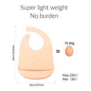 Tablier en silicone imperméable pour l'alimentation oem Bavoirs Bavoir imperméable pour bébé hailian Lyjenny - Product Image 2