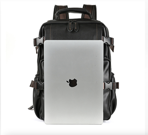 AndoBag Genuine Cow <b>Leather</b> 14-Lnch Laptop <b>Backpack</b> for Men Man Fashion Handbag Shoulder Bag <b>Large</b> Capacity Travel Bags 1438 - Product Image 6