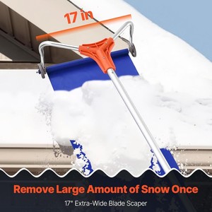 Pelle à neige de toit de haute qualité 450 cm, lame en tissu PE de 23 cm, manche télescopique réglable en alliage d'aluminium, idéale pour une utilisation extérieure <span class=keywords><strong>Wolin</strong></span> - Product Image 2