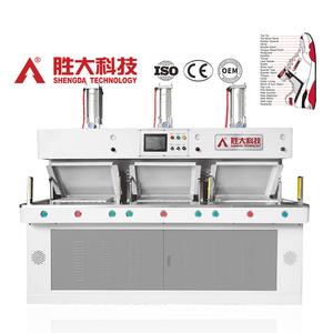 เครื่องปั๊มลายโลโก้บนรองเท้าแบบสไลด์อัตโนมัติ SHENGDA สำหรับวัสดุหนังและผ้า พร้อมระบบเชื่อม HF ระบบสุญญากาศ และระบบปั๊มลาย TPU - Product Image 2